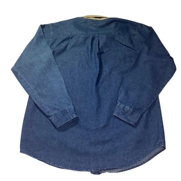 Mississippi River Blues Women's Vintage Rare Denim Button Up Shirt Size Med NWT - Picture 2 of 3